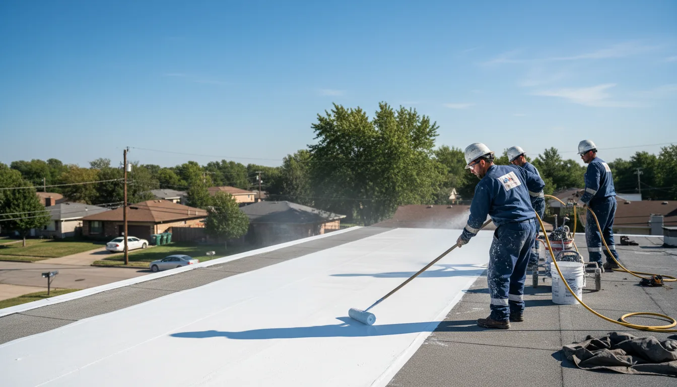 Commercial roof coating in Urania, LA near me